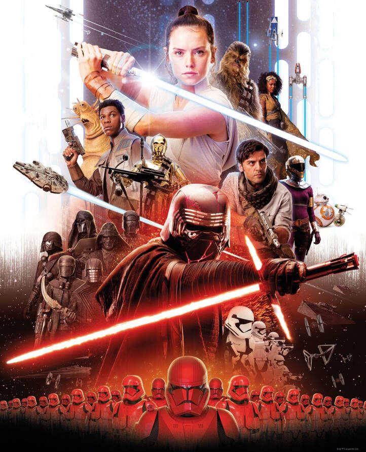 Komar Wanddecoratie Star Wars Film poster Rey Wanddecoratie voor de kinderkamer zonder lijst