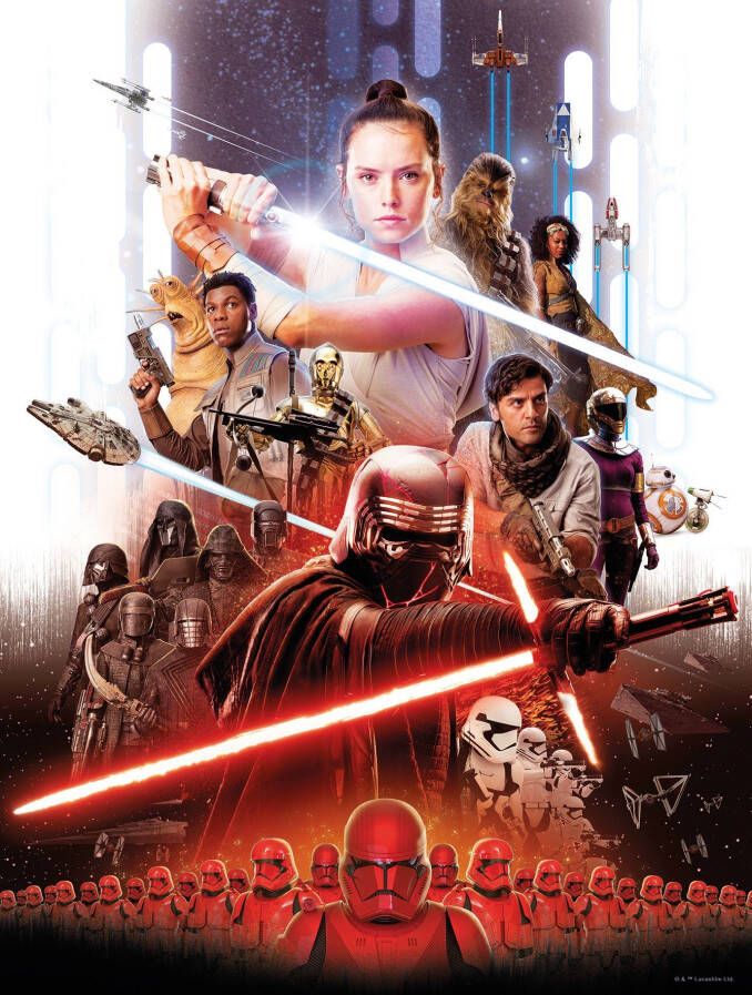 Komar Wanddecoratie Star Wars Film poster Rey Wanddecoratie voor de kinderkamer zonder lijst