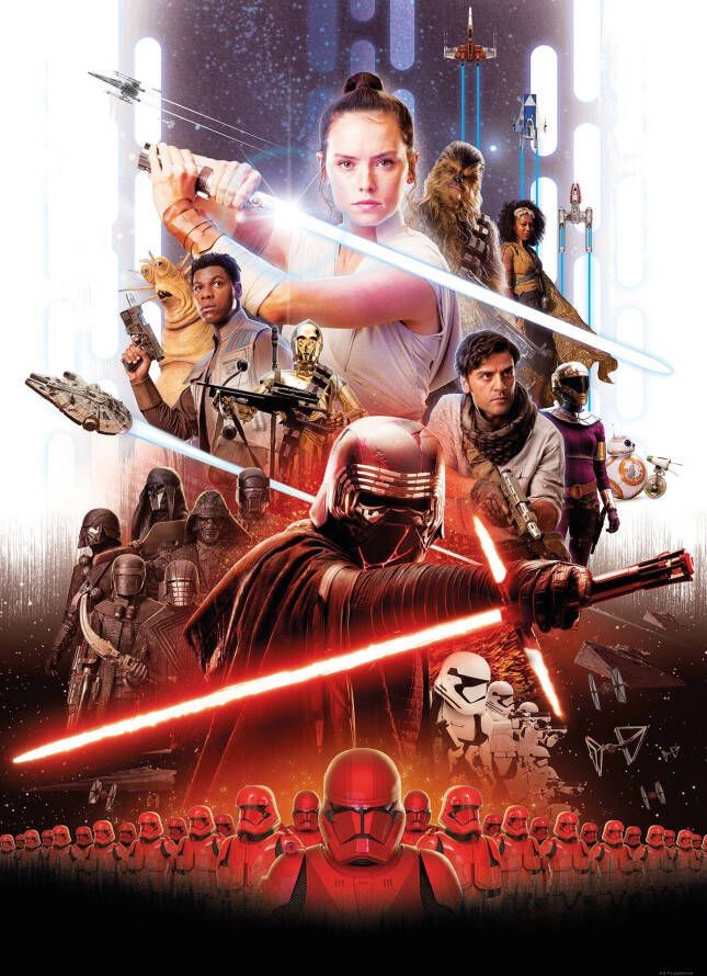 Komar Wanddecoratie Star Wars Film poster Rey Wanddecoratie voor de kinderkamer zonder lijst