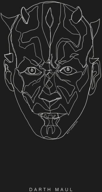 Komar Wanddecoratie Star Wars Lines dark Side bek Wanddecoratie voor de kinderkamer zonder lijst (1 stuk)
