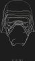 Komar Wanddecoratie Star Wars Lines dark Side Kylo Wanddecoratie voor de kinderkamer zonder lijst (1 stuk) - Thumbnail 1