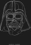 Komar Wanddecoratie Star Wars Lines dark Side Vader Wanddecoratie voor de kinderkamer zonder lijst (1 stuk) - Thumbnail 1