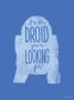 Komar Wanddecoratie Star Wars Silhouette Quotes R2D2 Wanddecoratie voor de kinderkamer zonder lijst (1 stuk) - Thumbnail 1
