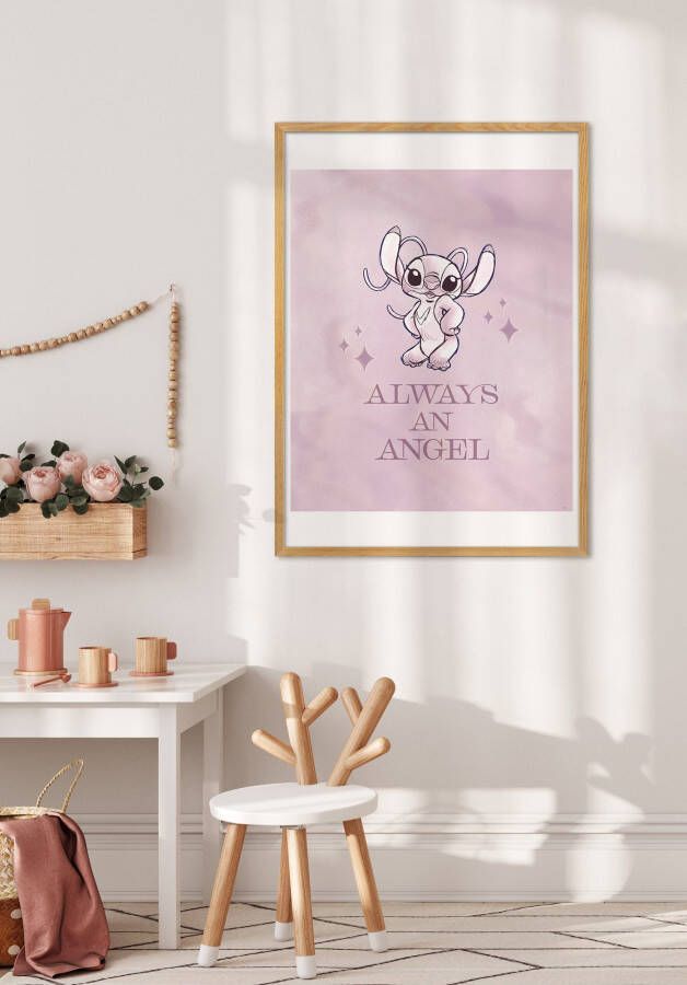 Komar Wanddecoratie Stitch Altijd een Engel Wanddecoratie voor de kinderkamer zonder lijst (1 stuk)