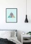 Komar Wanddecoratie Triangles top blue Wanddecoratie zonder lijst (1 stuk) - Thumbnail 1