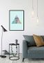 Komar Wanddecoratie Triangles top blue Wanddecoratie zonder lijst (1 stuk) - Thumbnail 1
