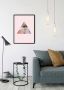 Komar Wanddecoratie Triangles top Red Wanddecoratie zonder lijst (1 stuk) - Thumbnail 1