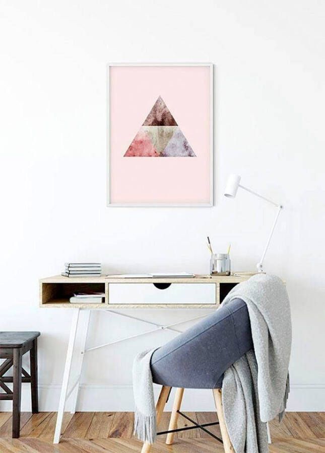 Komar Wanddecoratie Triangles top Red Wanddecoratie zonder lijst (1 stuk)
