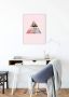 Komar Wanddecoratie Triangles top Red Wanddecoratie zonder lijst (1 stuk) - Thumbnail 1