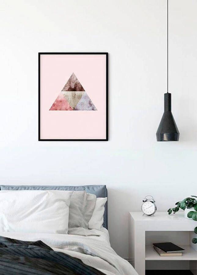 Komar Wanddecoratie Triangles top Red Wanddecoratie zonder lijst (1 stuk)