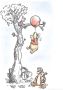 Komar Wanddecoratie Winnie The Pooh Hang on Wanddecoratie voor de kinderkamer zonder lijst (1 stuk) - Thumbnail 1
