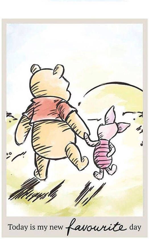 Komar Wanddecoratie Winnie the Pooh Today Wanddecoratie voor de kinderkamer zonder lijst (1 stuk)