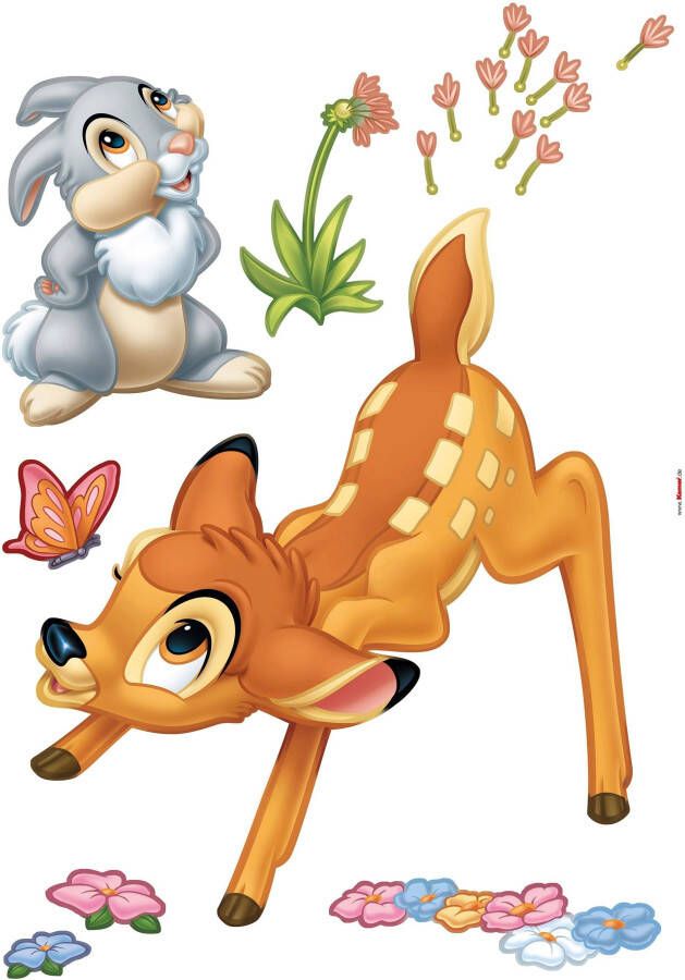 Komar Wandfolie Bambi 50x70 cm (breedte x hoogte) zelfklevende wandtattoo (17-delig)