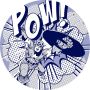 Komar Wandfolie Captian America Pow 125 x 125 cm (breedte x hoogte) rond en zelfklevend (1 stuk) - Thumbnail 1