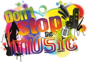 Komar Wandfolie Don´t stop the music zelfklevend restloos afneembaar (set 1 stuk)