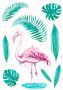 Komar Wandfolie Flamingo 50x70 cm (breedte x hoogte) zelfklevende wandtattoo (set 9-delig) - Thumbnail 1