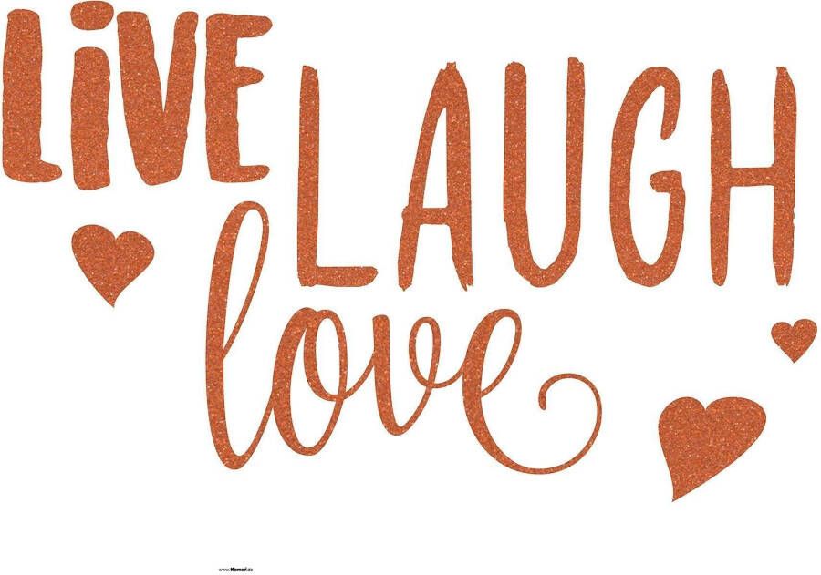 Komar Wandfolie Live Laugh Love 50x70 cm (breedte x hoogte) zelfklevende wandtattoo (set 6-delig)