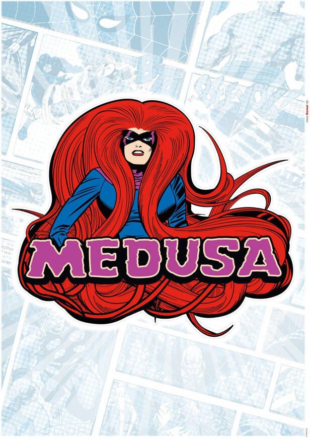 Komar Wandfolie Medusa Comic Classic 50x70 cm (breedte x hoogte) zelfklevende wandtattoo (1 stuk)