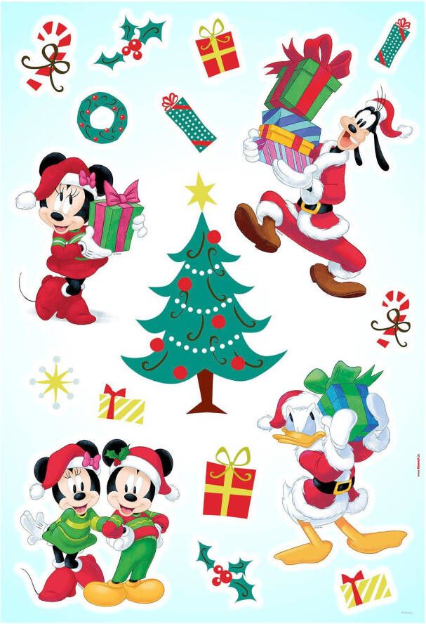 Komar Wandfolie Mickey Christmas Presents 50x70 cm (breedte x hoogte) zelfklevende wandtattoo (1 stuk)