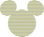 Komar Wandfolie Mickey Head Stripes 125 x 125 cm (breedte x hoogte) rond en zelfklevend (1 stuk) - Thumbnail 1