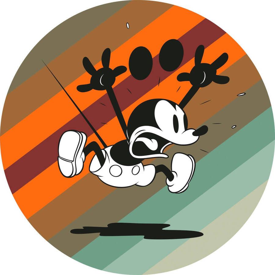 Komar Wandfolie Mickey Mouse up and away 125 x 125 cm (breedte x hoogte) rond en zelfklevend (1 stuk)
