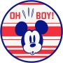Komar Wandfolie Mickey Oh Boy 125 x 125 cm (breedte x hoogte) rond en zelfklevend (1 stuk) - Thumbnail 1