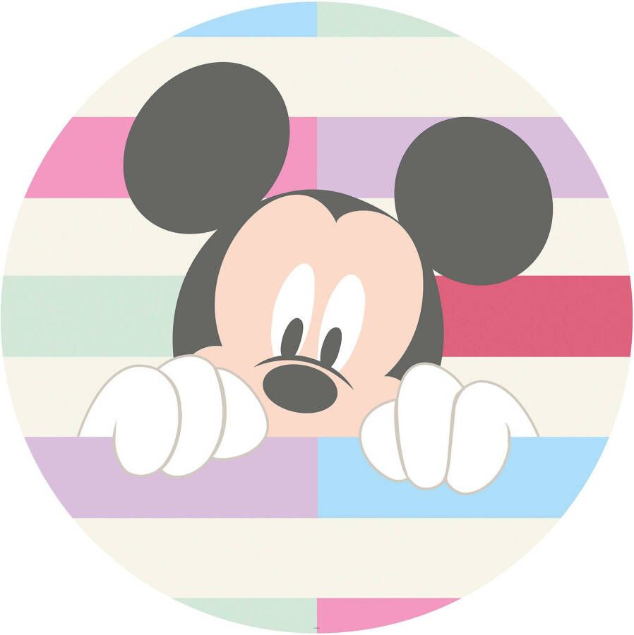 Komar Wandfolie Mickey Peek-a-boo rond en zelfklevend (1 stuk)