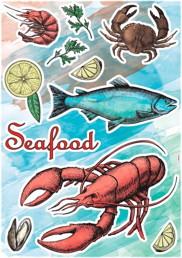 Komar Wandfolie Seafood zelfklevend wandstickers