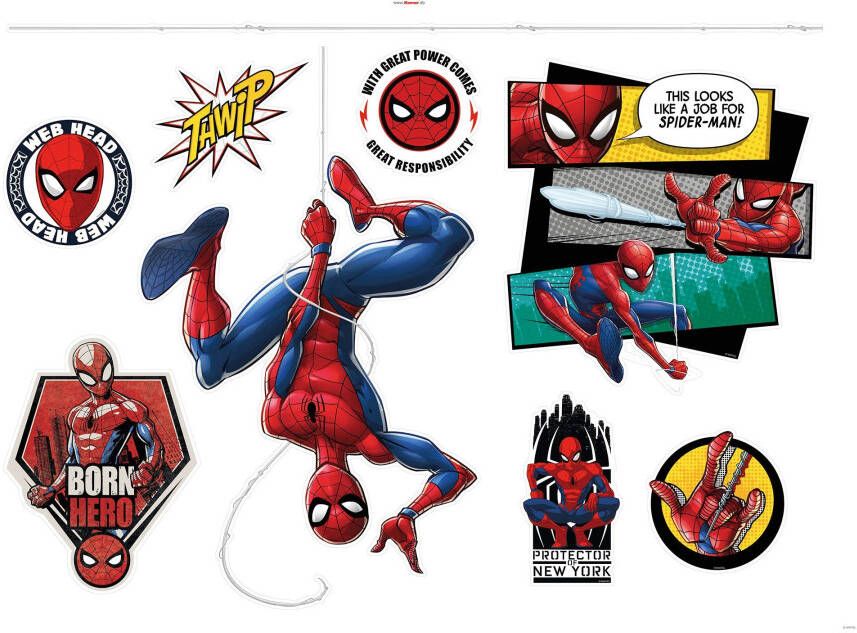 Komar Wandfolie Spider zelfklevend wandstickers kinderkamer (8-delig)