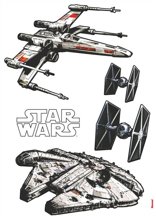 Komar Wandfolie Star Wars Spaceships (set 5-delig)