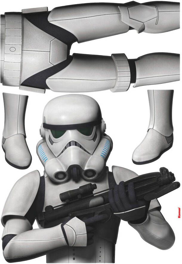 Komar Wandfolie Star Wars Stormtrooper 100x70 cm (breedte x hoogte) zelfklevende wandfolie (4-delig)