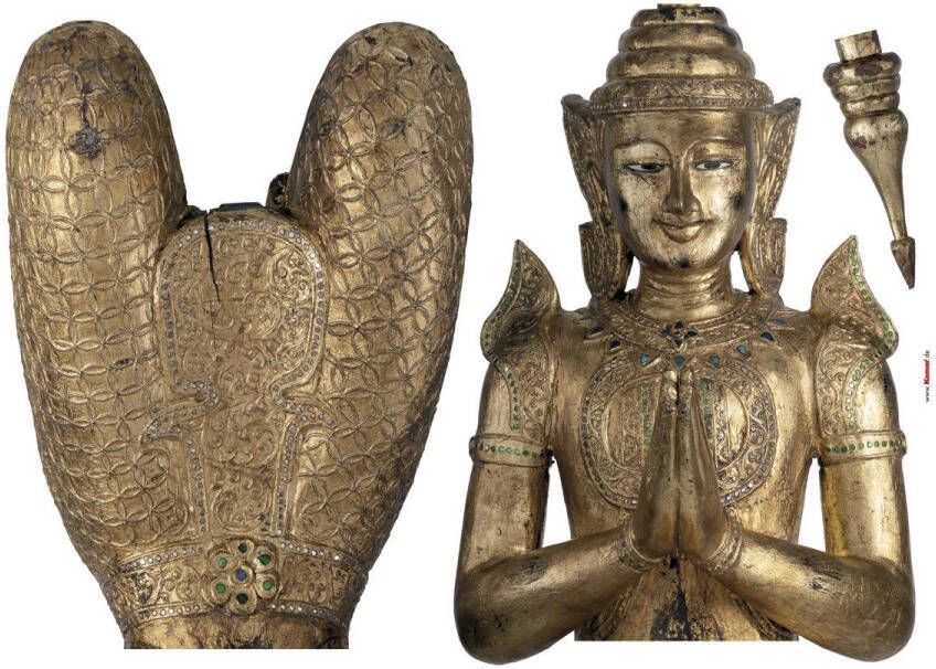 Komar Wandfolie Wandtattoo Buddha Größe 100 x 70 cm 100x70 cm (breedte x hoogte) zelfklevende wandfolie (3-delig)