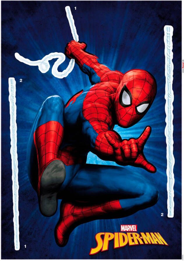 Komar Wandfolie Wandtattoo Spider-Man Afmeting: 50 x 70 cm (3-delig)