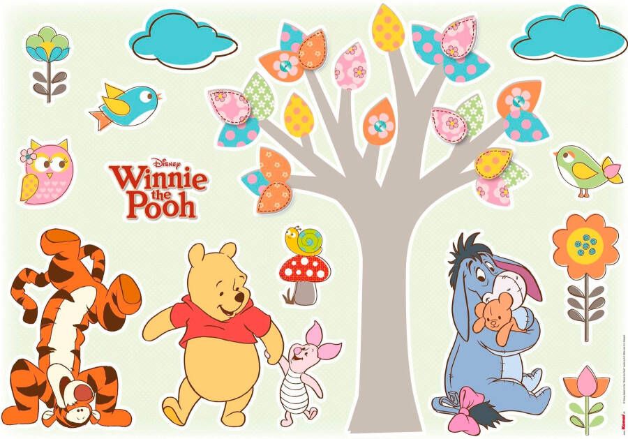 Komar Wandfolie Winnie the Pooh Nature Lovers afm. 50 x 70 cm (14-delig)