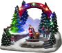 KONSTSMIDE Kerstscène Kerstman en kinderen 11 gekleurde diodes op batterijen (1 stuk) - Thumbnail 1