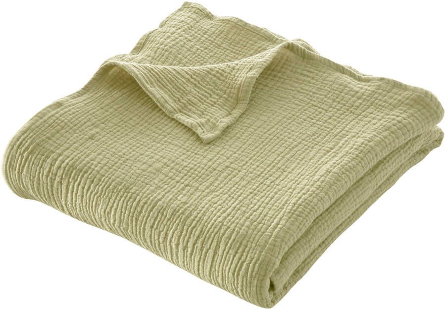 LeGer Home by Lena Gercke Deken Hevin Deken in katoen-crinkle-effect mousseline knuffeldeken