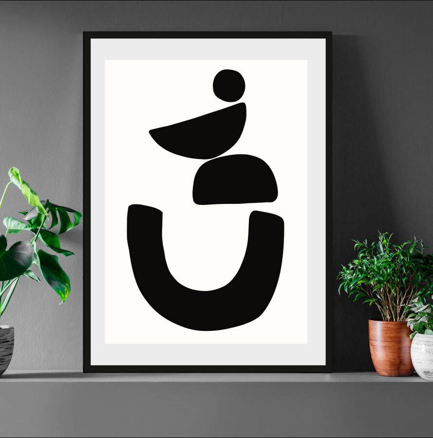 LeGer Home by Lena Gercke Wanddecoratie Black is Beautiful II HD premium posterdruk incl. houten lijst (1 stuk)