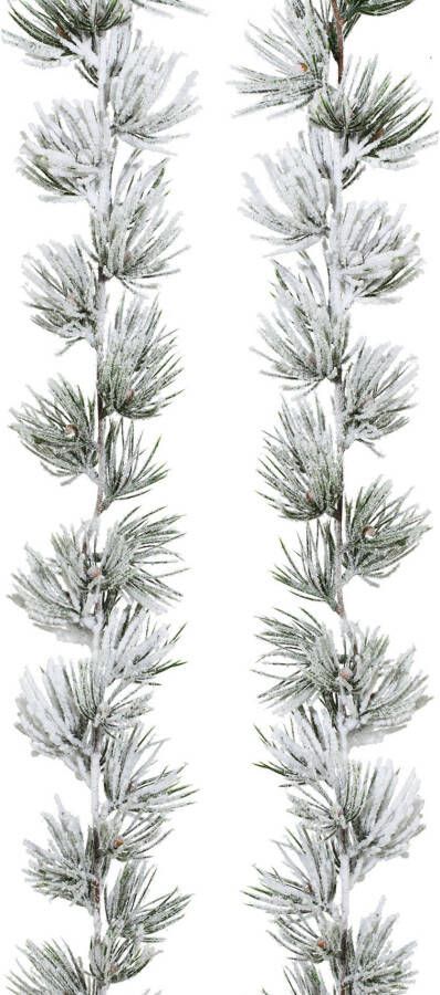 LeGer Home by Lena Gercke Winterse kunstplant Jilien kerstversiering kerstguirlande Guirlande besneeuwd lengte ca. elk 180 cm (set 2 stuks)