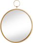 Leonique Sierspiegel Decoratieve spiegel wandspiegel rond ø 61 cm frame van metaal goudkleur - Thumbnail 1