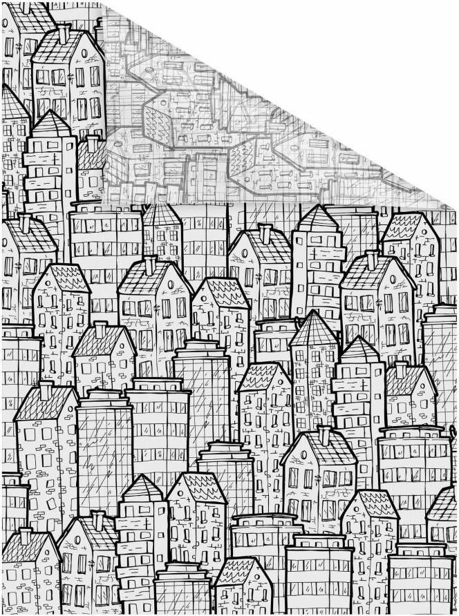 LICHTBLICK Raamfolie Stad zelfklevend privacybescherming (1 stuk)