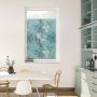 LICHTBLICK Raamfolie zelfklevend bescherming tegen inkijk aqua in bloemmotief blauw (1 stuk) - Thumbnail 1