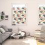 LICHTBLICK Raamfolie zelfklevend bescherming tegen inkijk jumbo Flowers on salmon rood (1 stuk) - Thumbnail 1