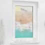 LICHTBLICK Raamfolie zelfklevend bescherming tegen inkijk The beach turquoise beige (1 stuk) - Thumbnail 1