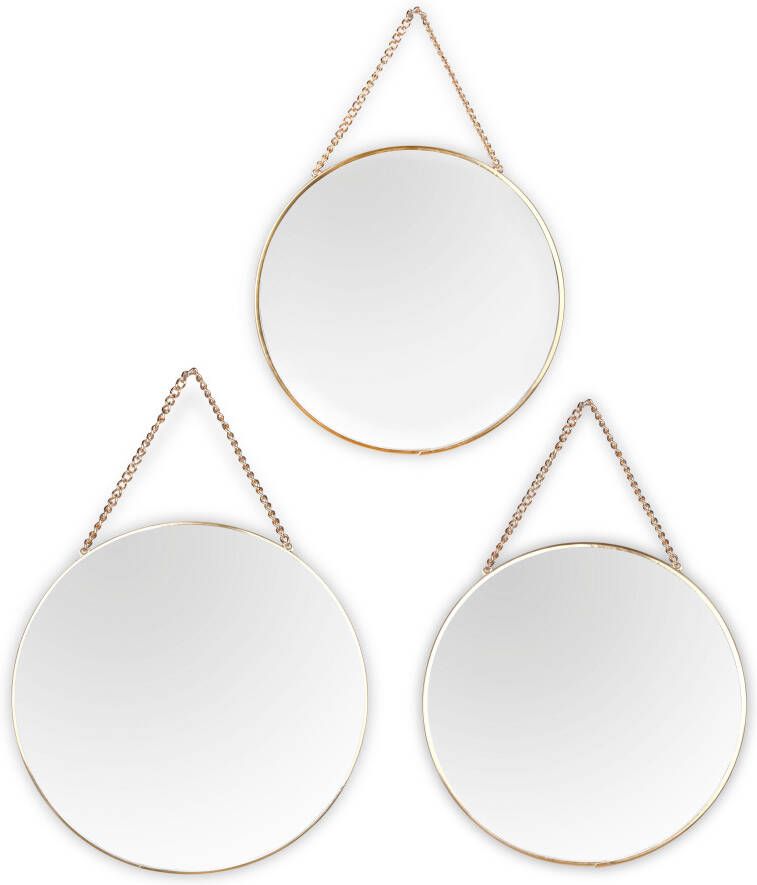 MIRRORS AND MORE Sierspiegel Gloria Wandspiegel (set 3 stuks)