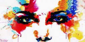 My home Schilderij XOXO Colourful Face