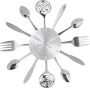 My home Wandklok "Cutlery" Keukenklok XXL rond ø 38 cm van metaal bestek (1-delig) - Thumbnail 1