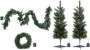 My home Winterse kunstplant Bennet 4-delige kerstset met guirlande en decoratieve krans (set 4 stuks) - Thumbnail 1