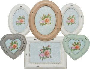 Myflair Möbel & Accessoires Fotolijstcollage Berit wit Fotolijstje voor verschillende fotoformaten Shabby look (1 stuk)