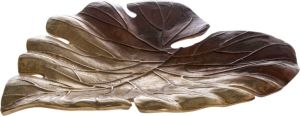 Myflair Möbel & Accessoires Decoratieve schaal Gatenplant bruin Schaal in bladmodel van metaal woonkamer