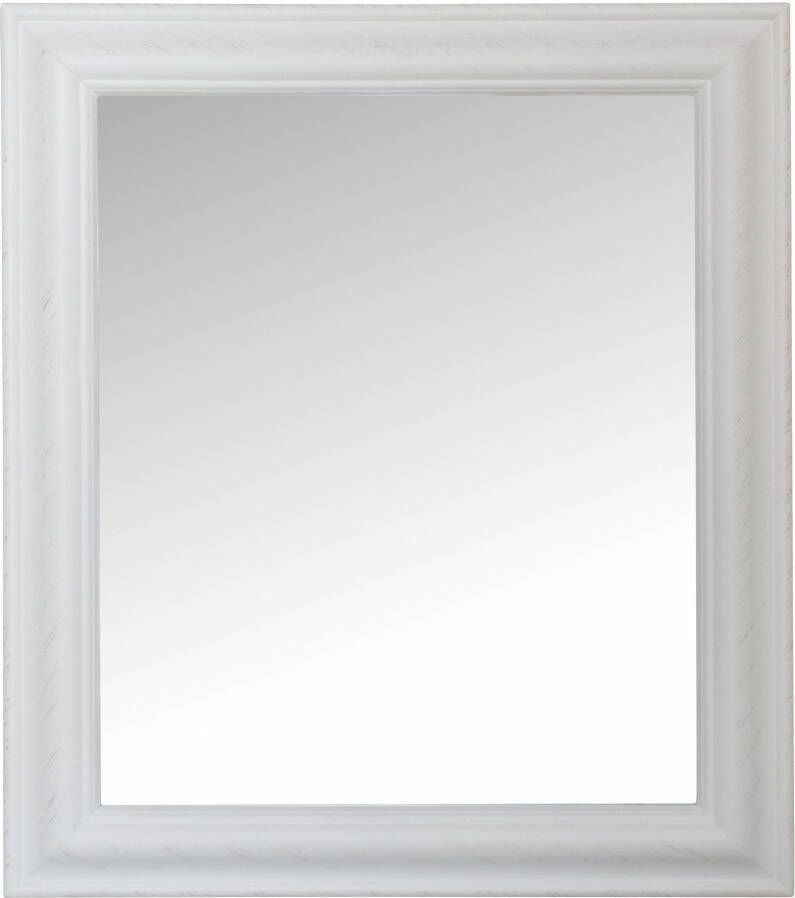 Myflair Möbel & Accessoires Wandspiegel ASIL wit rechthoekig frame met antiek-finish facetgeslepen spiegel (1 stuk)